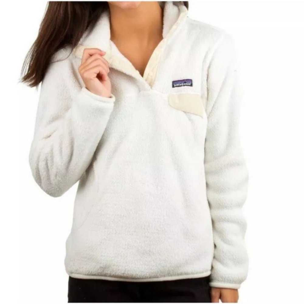 Patagonia T Snap Re Tool Fleece White Pullover